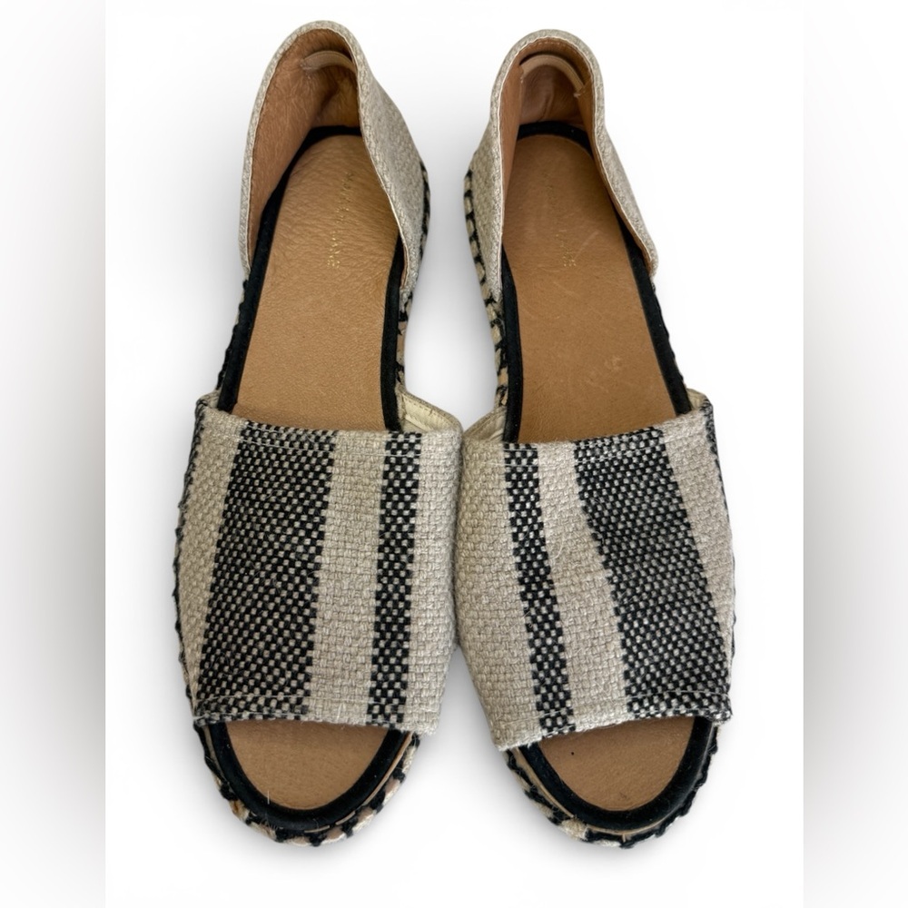 Maiden Lane Stripped Espadrilles Slip On Resort Vacation Sandal sz EU 40 US 9.5
